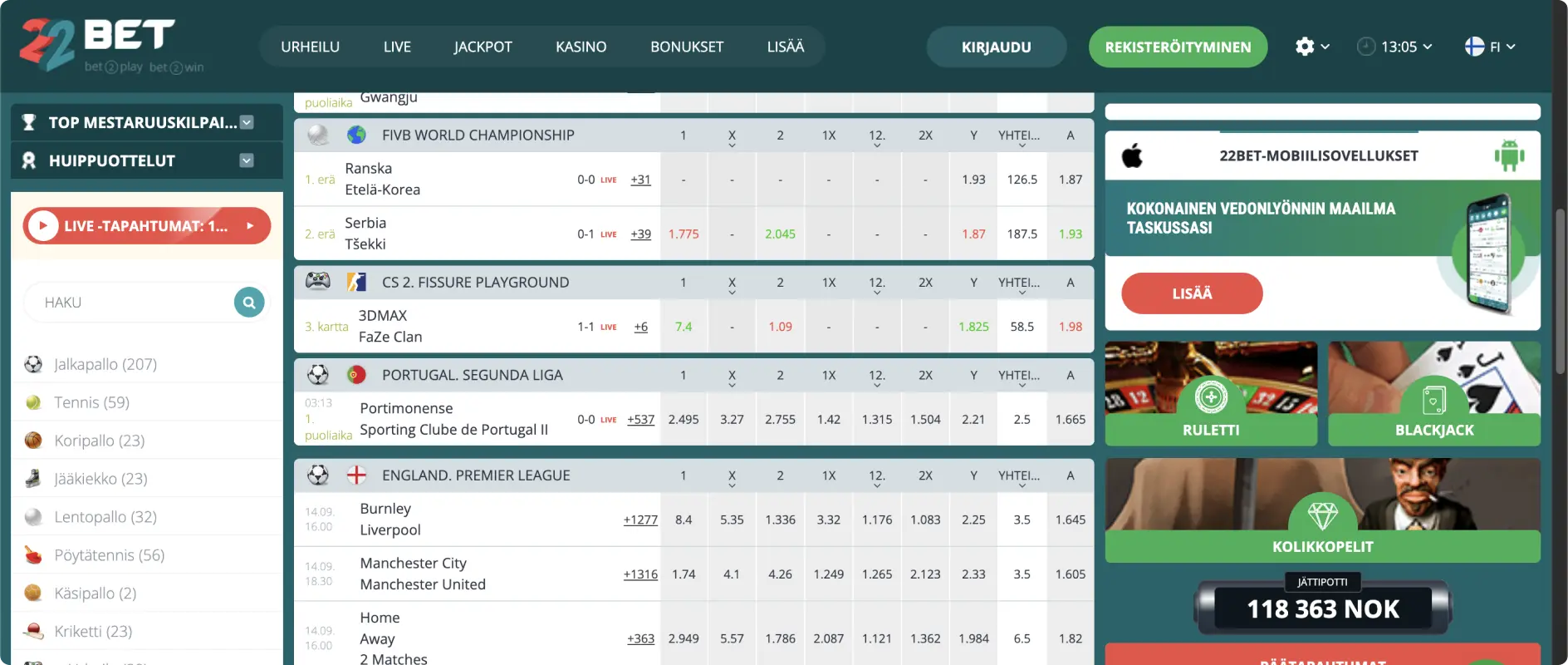 22Bet Online-vedonvälittäjä